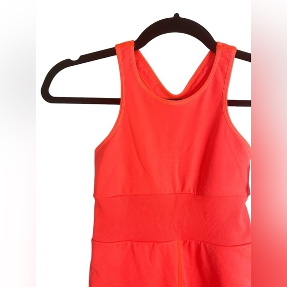 Free People Movement Every Single Time Runsie Neon Coral Romper Sz XS/S NWT - Picture 6 of 16